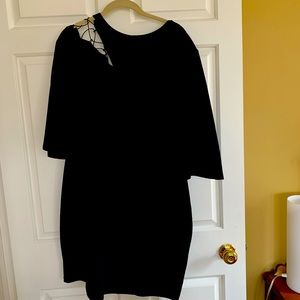 Black sheath dress with funky cut out